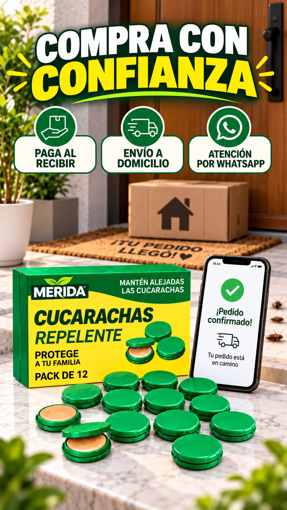 Trampa Mata Cucarachas Merida™ | Acción 24/7
