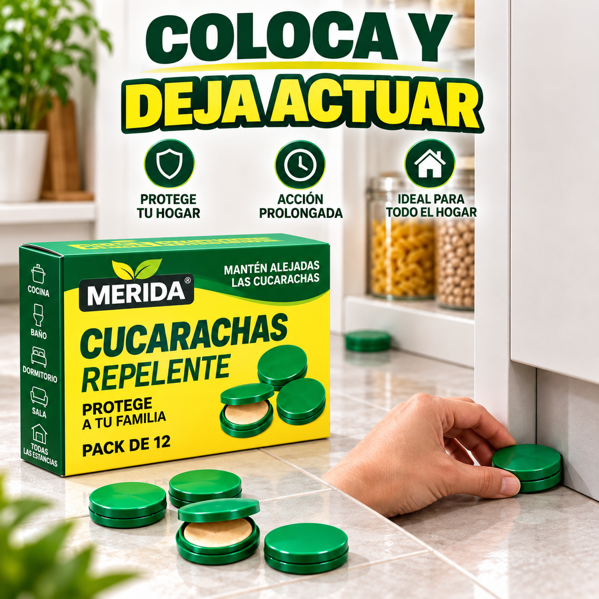 Trampa Mata Cucarachas Merida™ | Acción 24/7