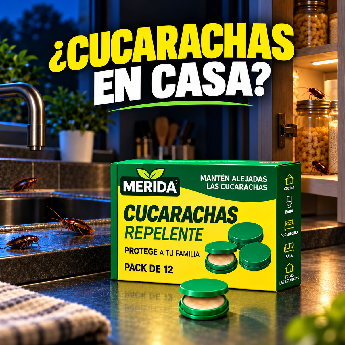 Trampa Mata Cucarachas Merida™ | Acción 24/7