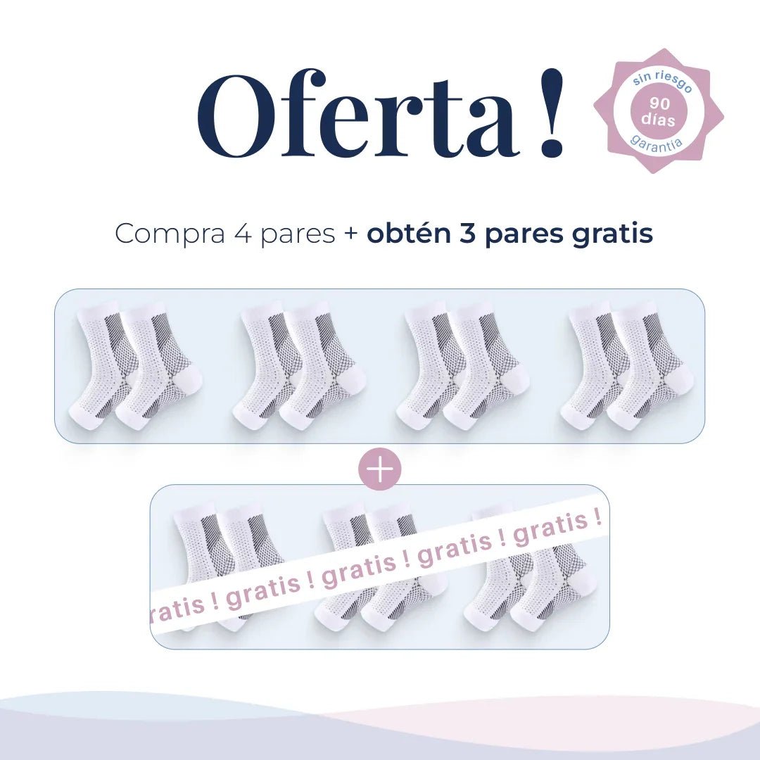 Medias De Compresión - Obtén Alivio Instantáneo De Pies Hinchados Y Adoloridos